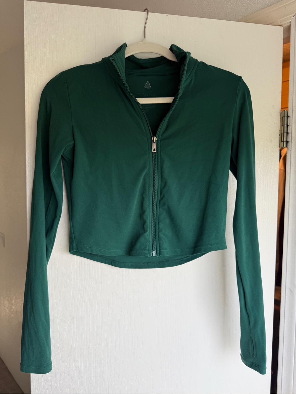Women's Forest Green Zip-Front Hoodie Jacket